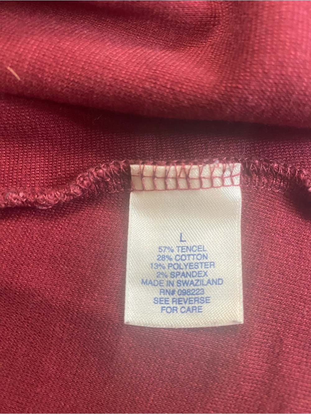 Magellan Sportswear Red Open Front Draped Cardigan Sweater Women’s Large - Picture 4 of 5